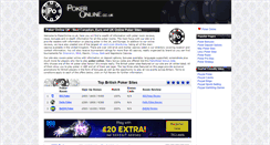 Desktop Screenshot of pokeronline.co.uk